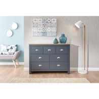 See more information about the Lancaster Large Chest of Drawers Blue 7 Drawers