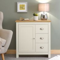 See more information about the Lancaster Sideboard Cream & Oak 1 Door 3 Drawer