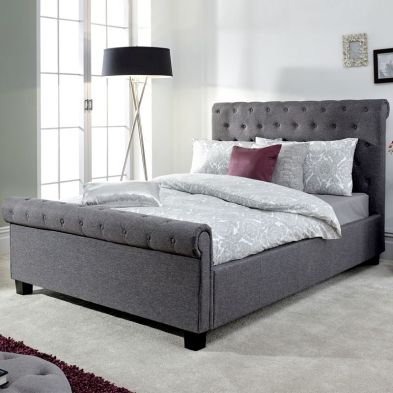Layla End Lift Double Ottoman Bed Grey