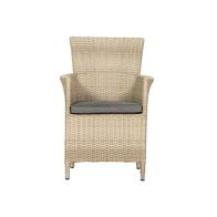 See more information about the Tuscany Rattan Garden Bistro Set by Royalcraft - 2 Seats Grey Cushions
