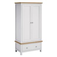 See more information about the Lucerne Oak White 2 Door 1 Drawer Gents Wardrobe
