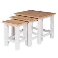 See more information about the Lucerne Oak White 3 Nest Of Tables