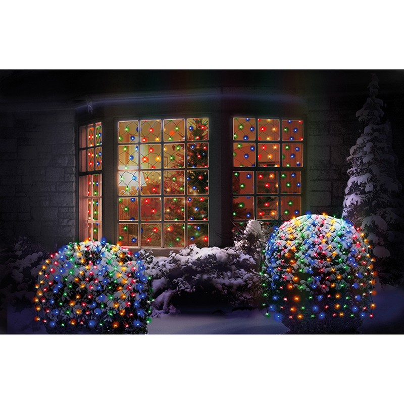 Christmas Curtain Light Animated Multicolour Outdoor 180 LED - 1.7m