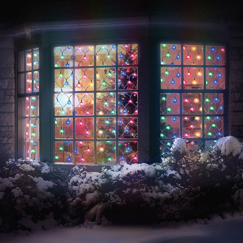 Christmas Curtain Light Animated Multicolour Outdoor 360 LED - 3.5m 