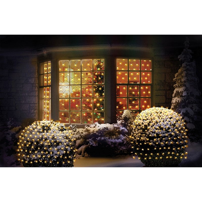 Christmas Curtain Light Animated White Outdoor 360 LED - 3.5m