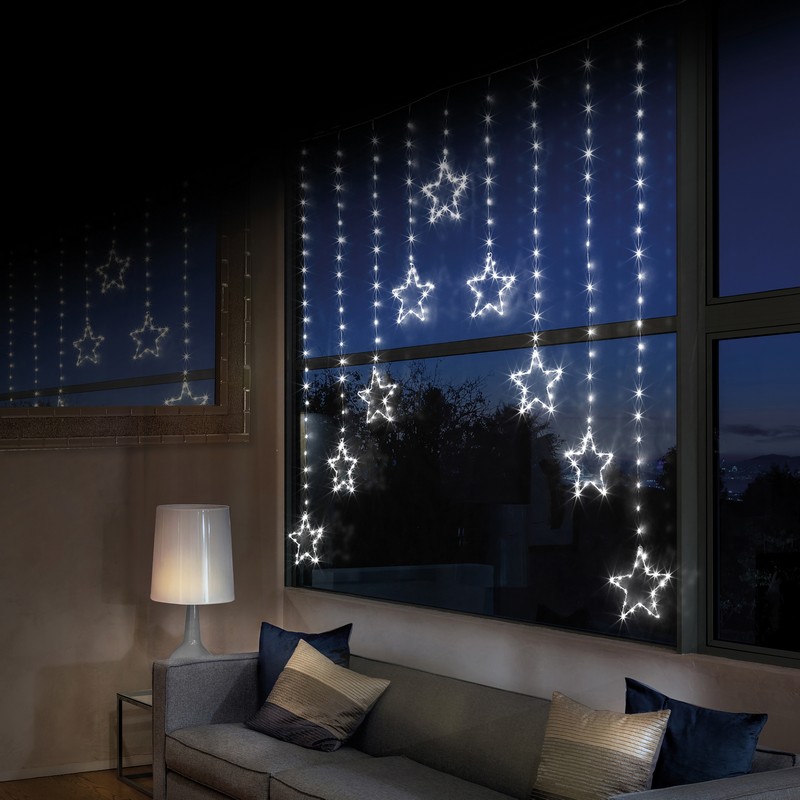 Christmas Curtain Light White Outdoor 303 LED - 1.2cm