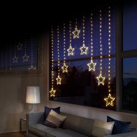 See more information about the Christmas Curtain Light Warm White Outdoor 303 LED - 1.2cm