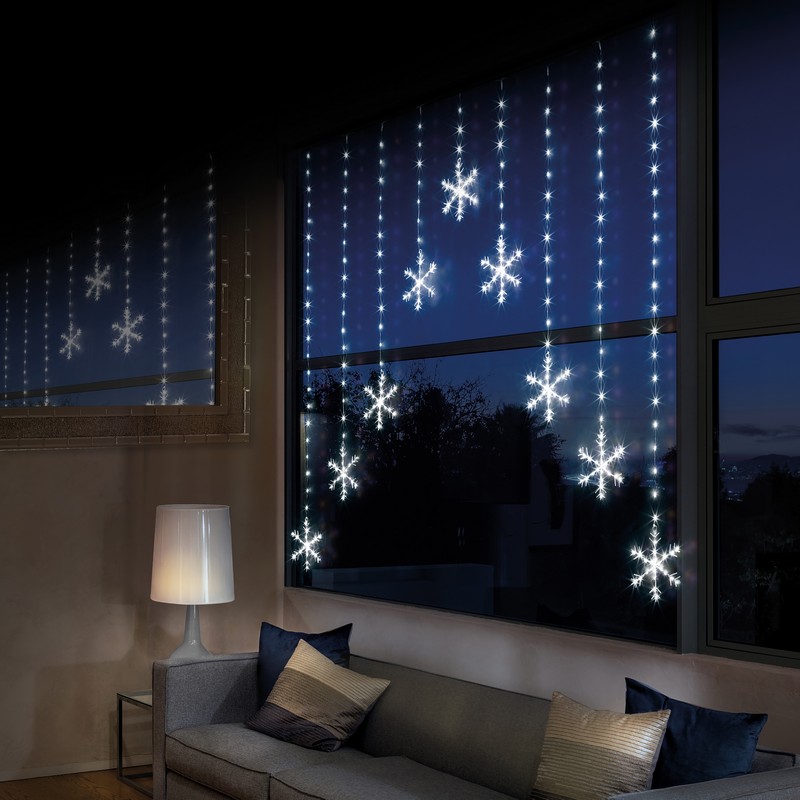 Christmas Curtain Light White Outdoor 339 LED - 1.2cm