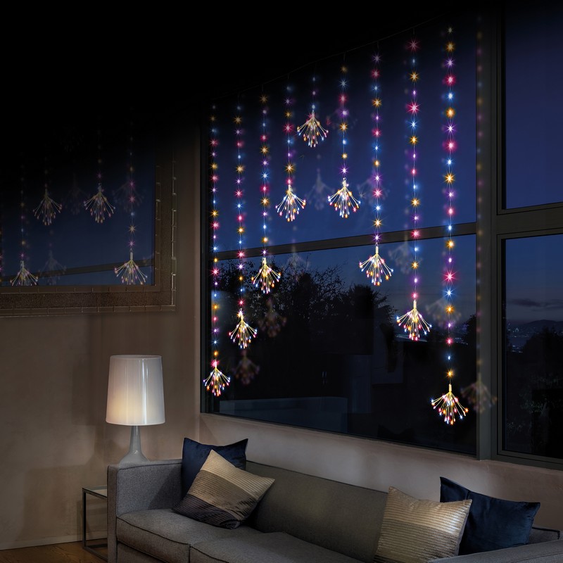 Christmas Curtain Light Multicolour Outdoor 483 LED - 1.2cm