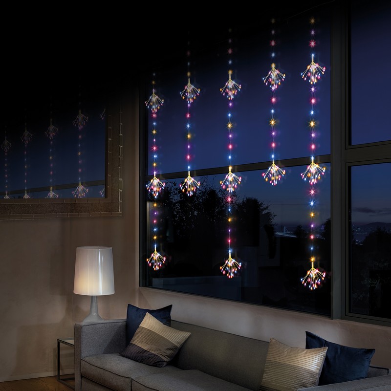 Christmas Curtain Light Multicolour Outdoor 598 LED - 1.2cm