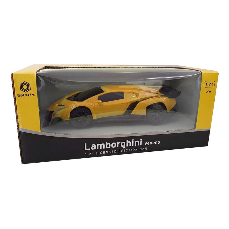 Yellow Lamborghini Veneno Toy Friction Car