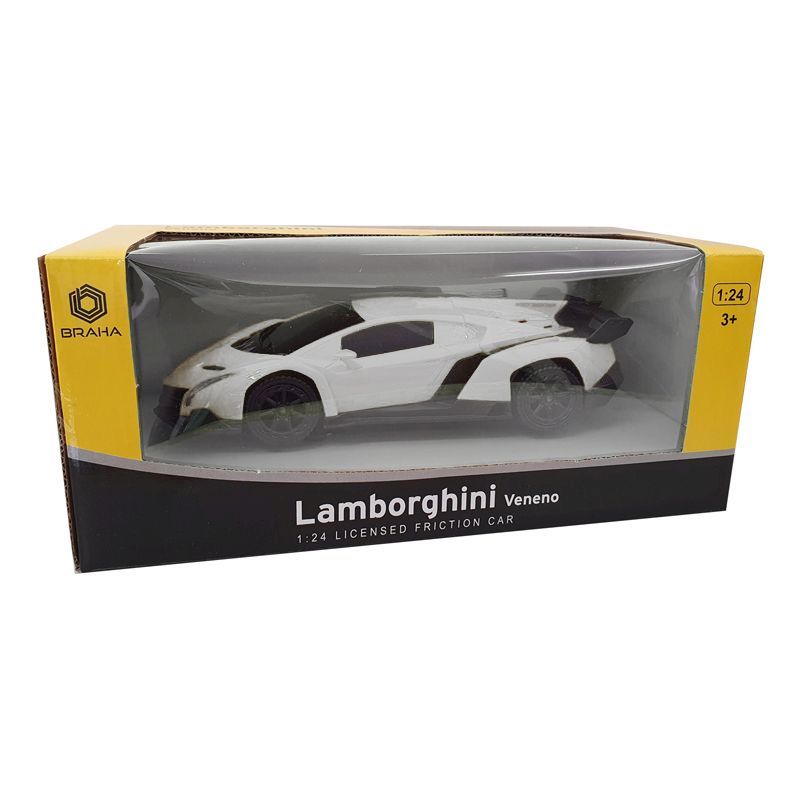 White Lamborghini Veneno Toy Friction Car