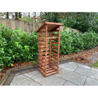 See more information about the Scandinavian Redwood Garden Log Store by Charles Taylor