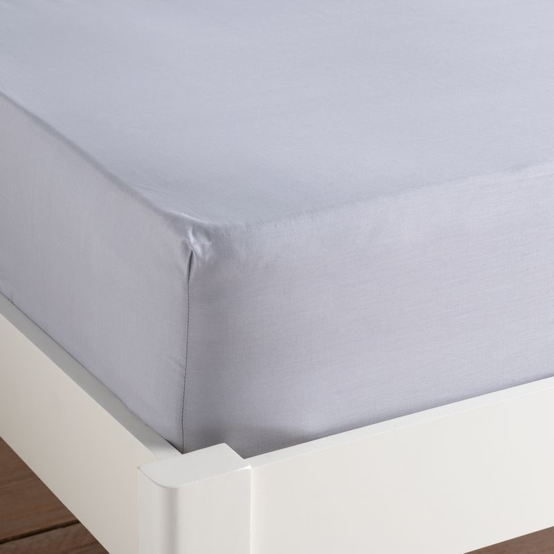Hamilton McBride Dble Silver Fitted Sheet