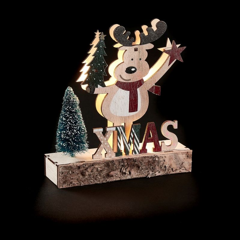 Rudolph Xmas Light Christmas Decoration - 3 Warm White LEDs