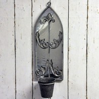 See more information about the Mirror Planter Metal Black Wall Mounted - 53cm