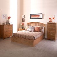 Madrid Double Ottoman Bed Brown