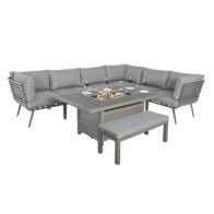 See more information about the Mayfair Garden Corner Sofa by Royalcraft - 8 Seats Grey Cushions