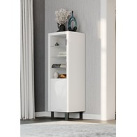 See more information about the Uton Tall Bookcase Grey 1 Door 3 Shelves