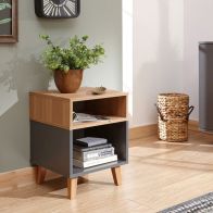 See more information about the Modena Side Table Grey 2 Shelves