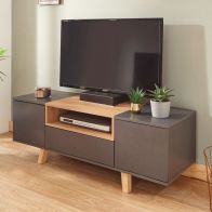 See more information about the Modena TV Unit Grey 2 Door 1 Shelf 1 Drawer