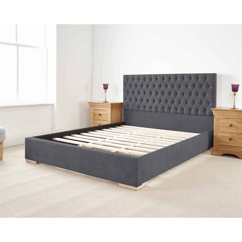 Farnley Upholstered Pine Grey 6ft, Super King Size Bed Frame