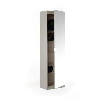 Mirrored Shoe Cabinet Mirrored 1 Door Shoe Cabinet Grey