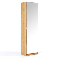 See more information about the Avery Shoe Storage Mirrored 1 Door 6 Shelf