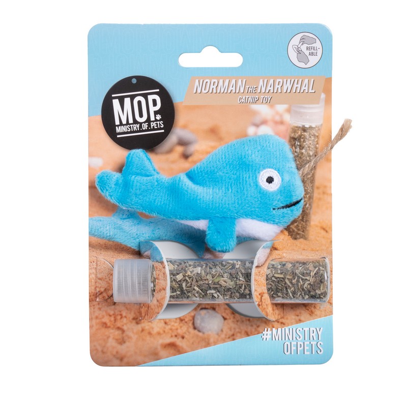 Cat Catnip Toy Blue Plush 12cm by Ministry of Pets