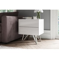 See more information about the Weston Side Table White 2 Drawers