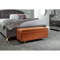 See more information about the Mystica Large Ottoman Wood & Fabric Brown 1 Door
