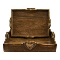 See more information about the 2x Heart Tray Wood