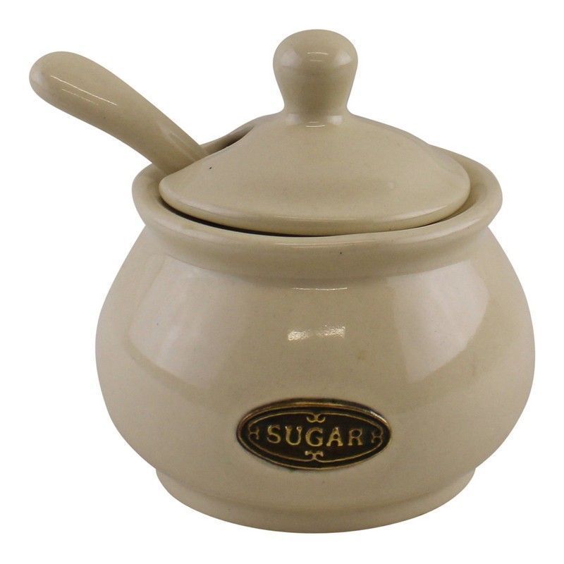 Country Cottage Sugar Bowl Ceramic Cream - 10cm