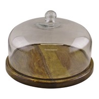 See more information about the Cake Stand Glass & Wood - 30.5cm