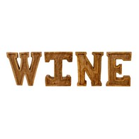 See more information about the Wine Letters Wood with Embossed Pattern - 67cm