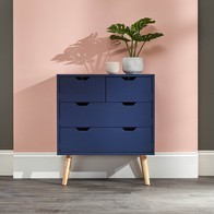 See more information about the Nyborg Tall Chest of Drawers Blue 4 Drawers