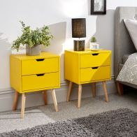 See more information about the Nyborg Bedside Yellow 2 Drawers - Set of 2