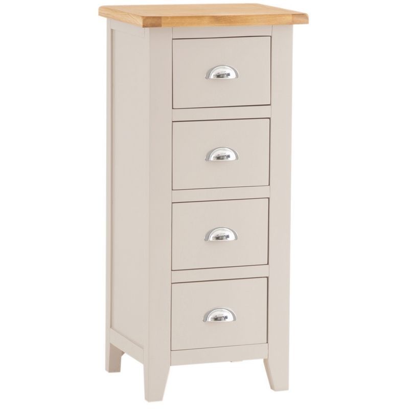 Aurora Mist Chest of Drawers Oak Off-white 4 Drawers