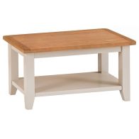 See more information about the Aurora Mist Coffee Table Oak Light Grey 1 Shelf