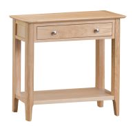 See more information about the Bayview Console Table Oak 1 Shelf 1 Drawer