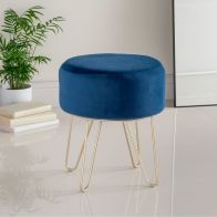See more information about the Hamilton McBride Navy Velvet Footstool