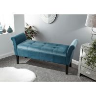 See more information about the Osborne Bench Wood & Fabric Blue