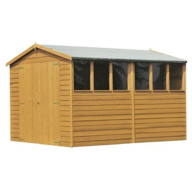 Shire Overlap Apex Garden Shed 10' x 6' With Windows