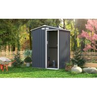 Classic Oxford Garden Metal Shed by Royalcraft - Grey 1.5 x 1.3M