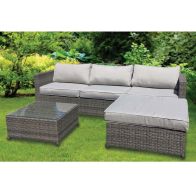 See more information about the Avignon Garden Sofa Set by Croft - 4 Seats Beige Cushions