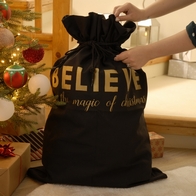 See more information about the Christmas Sack Black & Gold - 85cm