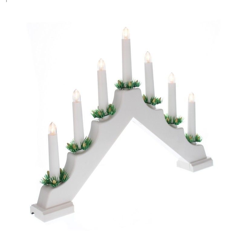 Christmas Candle Bridge Warm White Indoor LED - 42cm 