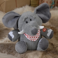 See more information about the Animated Elephant Christmas Decoration Grey - 33cm