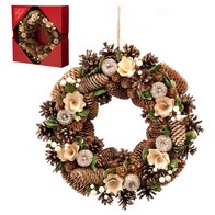 See more information about the Wreath Christmas Decoration Green & Gold - 36cm 
