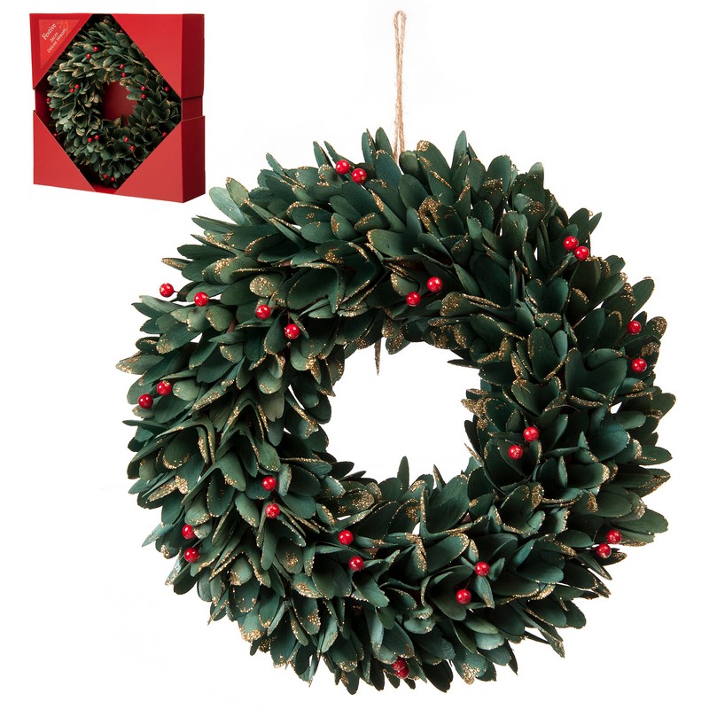 Wreath Christmas Decoration Green - 36cm 